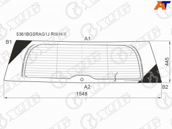 10 999 р. Стекло заднее (Цвет зеленый Обогрев Антенна) Mercedes-Benz GL-Class 06-12 (5361BGSRAG1J RW/H/X). Увеличить фотографию 1