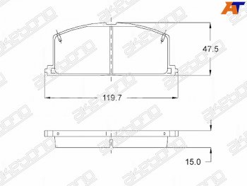 Колодки тормозные перед FL-FR SAT  Toyota Caldina (T190,  T210,  T240), Corolla (E150,  E140,  E180,  E210), Sprinter (E100,  E110)