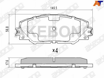 2 699 р. Колодки тормозные перед FL-FR SAT   Toyota RAV4 ( XA30,  XA305) (2003-2013) 5 дв. удлиненный дорестайлинг, 5 дв. дорестайлинг, 5 дв. 1-ый рестайлинг, 5 дв. удлиненный 1-ый рестайлинг, 5 дв. 2-ой рестайлинг, 5 дв. удлиненный 2-ой рестайлинг. Увеличить фотографию 1