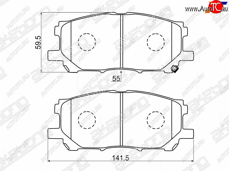 1 599 р. Колодки тормозные перед FL-FR SAT  Lexus RX ( 330,  300,  350) (2003-2019), Toyota Harrier ( XU10,  XU30,  XU60,  XU80) (1997-2024)