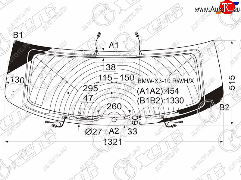 10 999 р. Стекло заднее с обогревом BMW X3 F25 10-17                                                           (BMW-X3-10 RW/H/X)