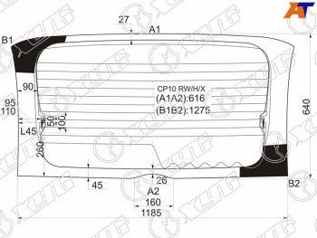 7 949 р. Стекло заднее (Цвет зеленый Обогрев) Toyota Funcargo 99-05  Yaris Verso 99-06 (CP10 RW/H/X). Увеличить фотографию 2