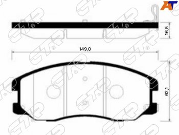 2 379 р. Колодки тормозные передние FL-FR SAT  Chevrolet Captiva (2006-2016), Opel Antara (2006-2015). Увеличить фотографию 1