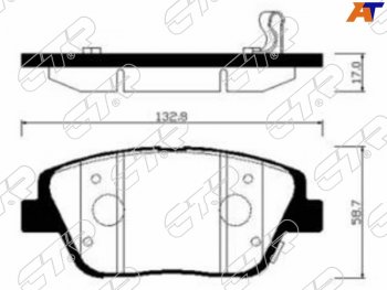 Колодки тормозные перед FR-FL SAT KIA Optima 3 TF дорестайлинг седан (2010-2013)