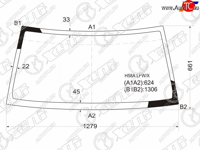 6 649 р. Стекло лобовое Mitsubishi Pajero Junior 95-98  Pajero Mini 94-12  Nissan Kix 08-12 (H58A LFW/X)