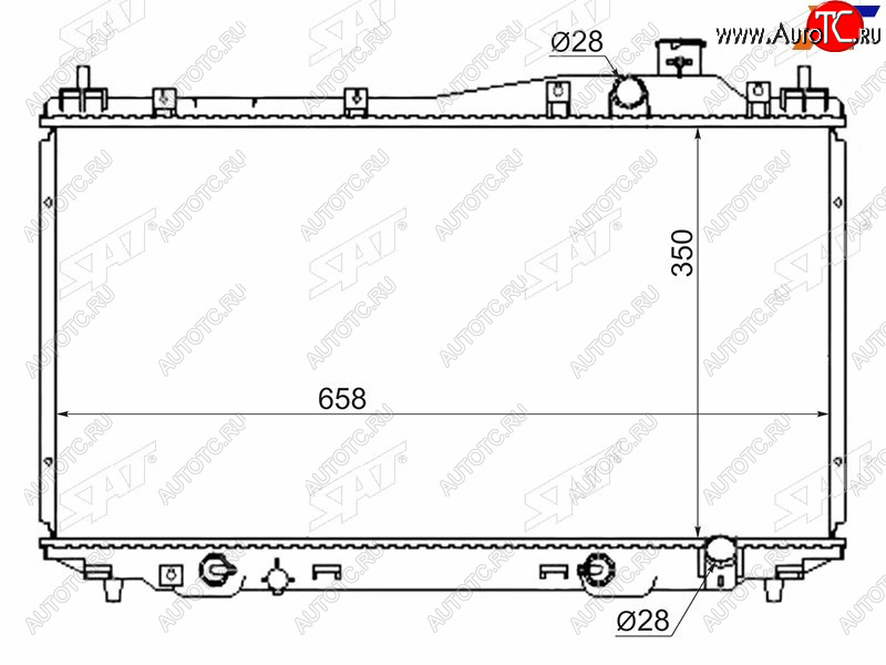 4 999 р. Радиатор SAT  Honda City  GD - Civic  7