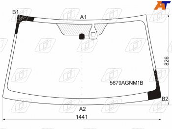 6 299 р. Стекло лобовое (Датчик дождя) Mitsubishi L200 07-16  Pajero Sport 08-17  Montero Sport 08-17  Tri (5679AGNM1B). Увеличить фотографию 1