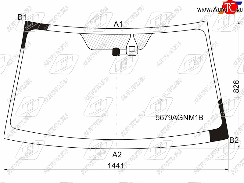 6 299 р. Стекло лобовое (Датчик дождя) Mitsubishi L200 07-16  Pajero Sport 08-17  Montero Sport 08-17  Tri (5679AGNM1B)