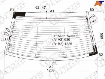 4 299 р. Стекло заднее (Цвет зеленый Обогрев Антенна) Volkswagen Jetta 91-98  Vento 92-95 (JETTA-92 RW/H/X). Увеличить фотографию 2