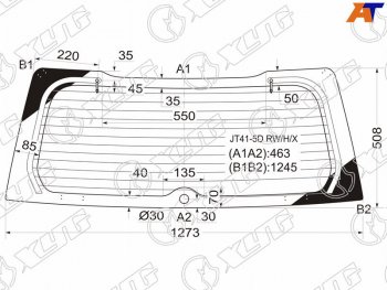 5 999 р. Стекло заднее (Цвет зеленый Обогрев 5D WGN) Mitsubishi Lancer 02-10  Lancer Cedia 00-03 (JT41-5D RW/H/X). Увеличить фотографию 1