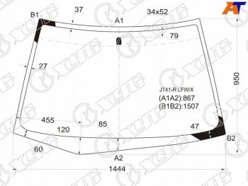 5 199 р. Стекло лобовое Mitsubishi Lancer 02-10  Lancer Cedia 00-03  Lancer Evolution 01-08 (JT41-R LFW/X). Увеличить фотографию 1