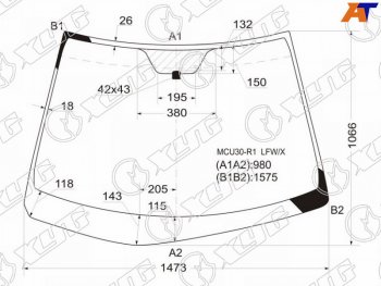 8 999 р. Стекло лобовое Toyota Harrier (XU30) 03-13  Lexus RX 03-09 (MCU30-R1 LFW/X). Увеличить фотографию 2