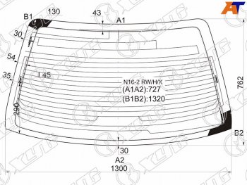 6 999 р. Стекло заднее (Цвет зеленый Обогрев Антенна) Nissan Almera 00-06  Almera Classic 06-12  Bluebird (N16-2 RW/H/X). Увеличить фотографию 1