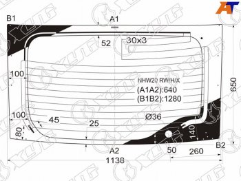 6 899 р. Стекло заднее (Цвет зеленый Обогрев) Toyota Prius (NHW20) 03-11 (NHW20 RW/H/X). Увеличить фотографию 1