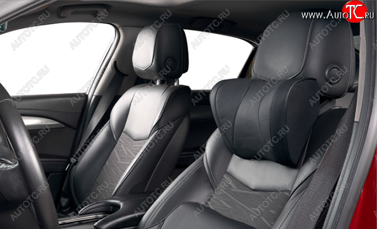 2 049 р. Подушки под шею (экокожа Люкс/ Поролон Мемори, 2 шт.) Автопилот BC01 Mazda 6 GH рестайлинг седан (2010-2012) (черный)