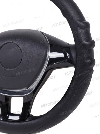 639 р. Оплетка руля (силикон, 35-40 см) Автопилот FL003 Seat Ibiza 6J хэтчбэк 5 дв. доресталийнг (2008-2012) (черный). Увеличить фотографию 3
