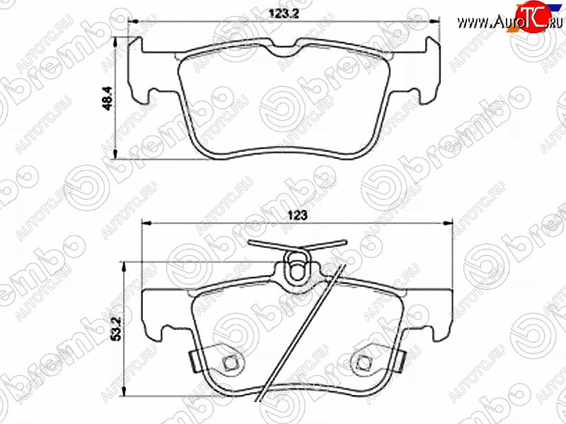 5 499 р. Колодки тормозные задние RH-LH SAT Ford Galaxy CK,CD390 дорестайлинг (2014-2019)