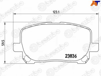 Колодки тормозные перед FL-FR SAT            Toyota Ipsum ACM20 дорестайлинг (2001-2003)