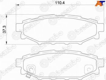 3 499 р. Колодки тормозные задние RH-LH SAT  Subaru Forester  SH - Impreza  GH. Увеличить фотографию 1