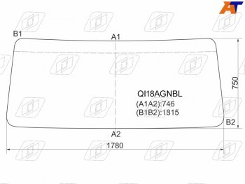 5 399 р. Стекло лобовое Hyundai HD65 99-18  HD72 99-18  HD75 99-18  HD78 99-18 (QI18AGNBL). Увеличить фотографию 1