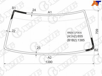 4 199 р. Стекло лобовое Toyota Hilux Pick Up 88-97  Great Wall Safe 01-09  Toyota 4Runner 89-95  Hilux Sur (RN85 LFW/X). Увеличить фотографию 1