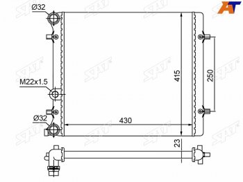 Радиатор SAT Volkswagen Golf 4 (1997-2003)