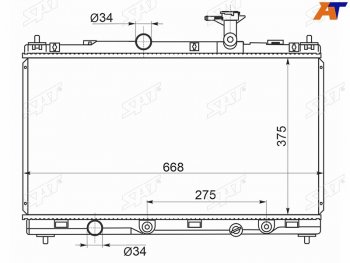Радиатор SAT Suzuki SX4 JYB, JYA хэтчбэк дорестайлинг (2013-2016)