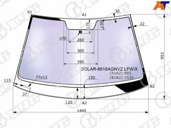 24 749 р. Стекло лобовое (Атермальное Молдинг) XYG Volkswagen Golf 7 дорестайлинг, хэтчбэк 5 дв. (2012-2017). Увеличить фотографию 2