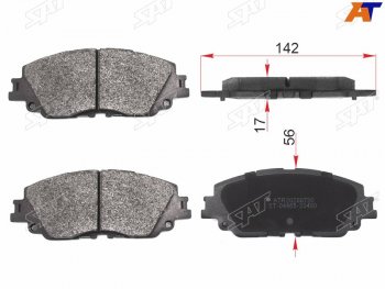 1 429 р. Колодки тормозные передние FR-FL SAT  Toyota Camry  XV70 - RAV4  XA50. Увеличить фотографию 2