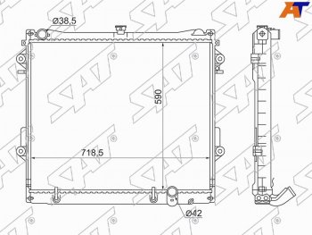 Радиатор SAT Lexus LX570 J200 дорестайлинг (2007-2012)