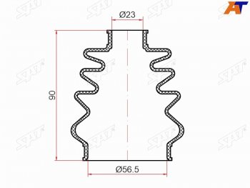 319 р. Пыльник шрус наружный CHEVROLET AVEO T200250 05-15LACETTI J200 04-13LANOS T100 05-09 (ST-105-0012). Увеличить фотографию 2