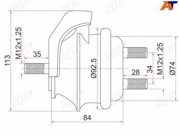 1 649 р. Опора двигателя FR SAT  Toyota Mark 2  X110 - Verossa. Увеличить фотографию 2