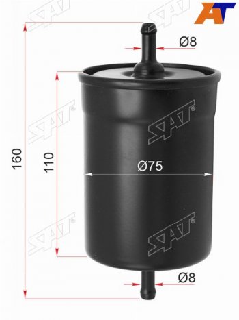 359 р. Фильтр топливный AUDI A4 94-01A6 97-05VW GOLF 91-99PASSAT 88-05FORD GALAXY 95-06 (ST-1H0201511A). Увеличить фотографию 1