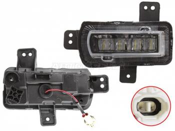 3 379 р. Левая противотуманная фара SAT  Geely Coolray  SX11 (2018-2023) дорестайлинг. Увеличить фотографию 1