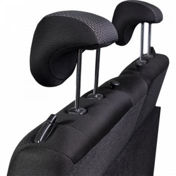 4 949 р. Комплект чехлов для сидений (РЗС 40/60, 2Г жаккард) Дублин Lord Autofashion  KIA Cerato  2 TD (2008-2013) (черный, вставка Сеул серый, строчка черная). Увеличить фотографию 5