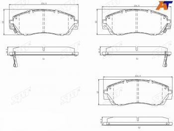 1 299 р. Колодки тормозные передние FL-FR SAT  EXEED VX (2020-2023). Увеличить фотографию 1