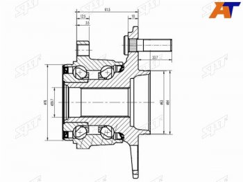 Ступичный узел задн. SAT Honda Elysion 1 дорестайлинг (2004-2006)