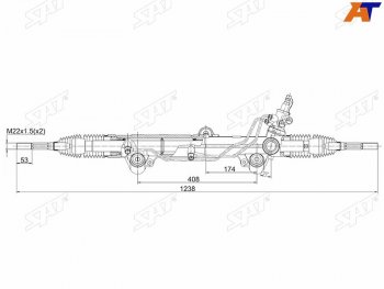 22 649 р. Рейка рулевая RHD SAT  Lexus LX570  J200 (2007-2022), Toyota Land Cruiser  200 (2007-2021), Toyota Sequoia (2007-2022). Увеличить фотографию 1