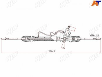 10 449 р. Рейка рулевая LHD SAT Toyota Corolla E100 универсал (1991-2002). Увеличить фотографию 1