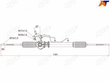 13 649 р. Рейка рулевая LHD SAT Toyota Corolla E110 универсал дорестайлинг (1997-2000). Увеличить фотографию 1