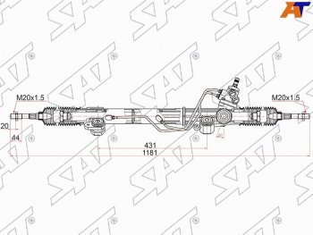 Рейка рулевая LHD SAT  Toyota (Тойота) Land Cruiser Prado (Лэнд)  J120 (2002-2009) J120