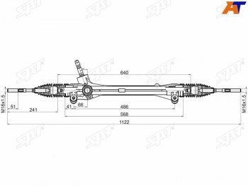 9 449 р. Рейка рулевая LHD SAT Lexus RX350 AL10 рестайлинг (2012-2015). Увеличить фотографию 1