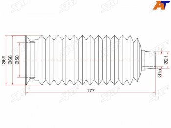 299 р. Пыльник рулевой рейки TOYOTA LAND CRUISER PRADOHILUX SURF 02-HIGHLANDER07- LH=RH (ST-45535-26030). Увеличить фотографию 1