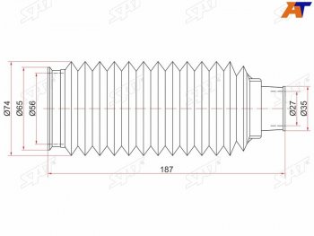 319 р. Пыльник рулевой рейки TOYOTA LAND CRUISER PRADOHILUX SURF 95- LH=RH (ST-45535-35030). Увеличить фотографию 1