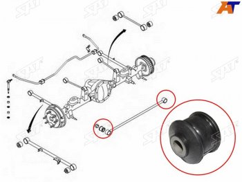 299 р. Сайлентблок задней поперечной тяги (панара) SSANG YONG KYRON 05-12ACTION 01-09MUSSO 93-08REXTON 0 (ST-4562105000). Увеличить фотографию 1