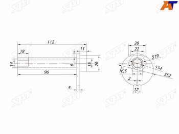 359 р. Болт эксцентрика TOYOTA 4RUNNERFJ CRUISERHILUX SURFLAND CRUISER PRADOLEXUS GX470 02- (ST-48409-60020). Увеличить фотографию 2