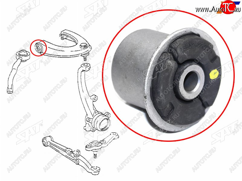 299 р. Сайлентблок переднего верхнего рычага железный TOYOTA MARK II 92-01  CROWN 96-01 (ST-48632-22030)