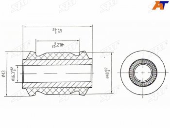 399 р. Сайлентблок переднего рычага передний TOYOTA AVENSISAURISBLADECOROLLARUMIONMARK X ZIORAV4 05 (ST-48654-02130). Увеличить фотографию 1