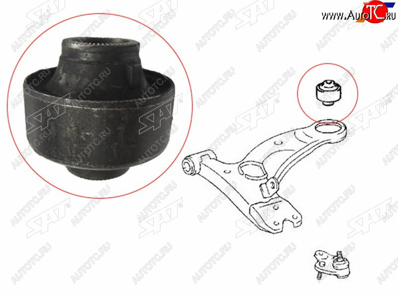 379 р. Сайлентблок RR (вертик) нижнего FR рычага TOYOTA CARINACALDINACORONA 97-01AVENSIS 97- (ST-48655-20220)