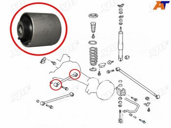 389 р. Сайлентблок FR=RR задней верхней продольной тяги TOYOTA LAND CRUISERLEXUS LX470 98- (ST-48702-60090). Увеличить фотографию 1